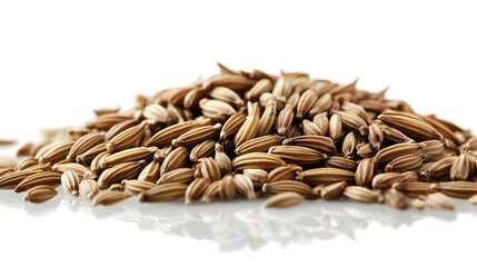 Close-up of Dried Cumin Seeds Pile, Aromatic Spice for Culinary and Healthy Cooking