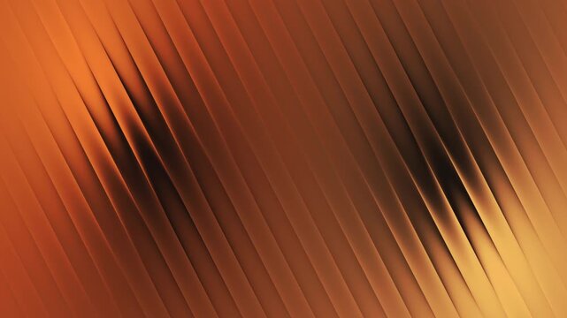 Abstract copper diagonal stripes background. 3D bronze gradient metallic lines animation.
