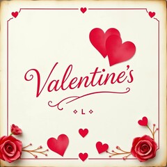 Elegant script on a vintage-style valentine card,  sentiment,  calligraphy