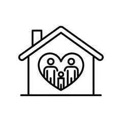 Family living in a cozy home with love