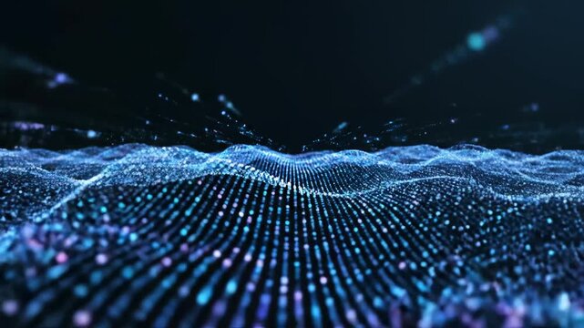 Abstract digital wave pattern