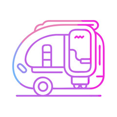 Neon Line Futuristic Travel Pod Icon