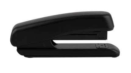 Black Office Stapler Product Shot isolated PNG with Transparent Background