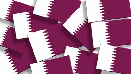 Qatar flag pile background for national day celebration events animation