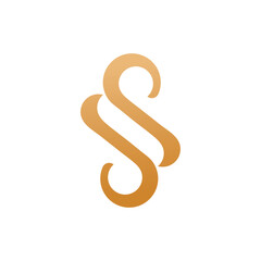 Naklejka premium SS Monogram logo design with beautiful letters in a very luxurious and classy style, elegant circular S letter and S logo template for high-end brand personality.