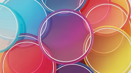 Vibrant colorful circles in modern abstract design