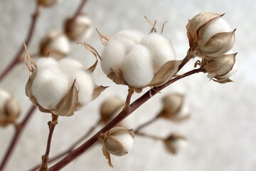 cotton on a branch