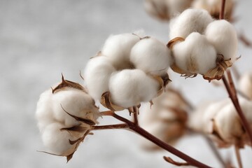 cotton on a branch