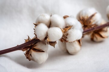 cotton on a branch