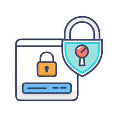 Glassmorphism Secure Lock Payment Icon