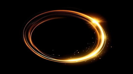 Light twirl with curved luminous lines forming a glowing circle, creating a dynamic, abstract, and visually striking effect for digital art or design backgrounds.
