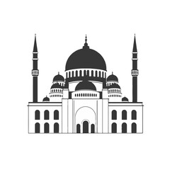 Fototapeta premium Islamic Mosque Architecture Vector Illustration.