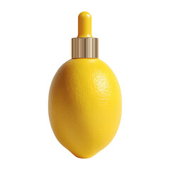 Minimalist citrus-inspired serum container as a creative beauty concept object.