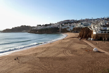cityscape of Albufeira in Portugal in winter