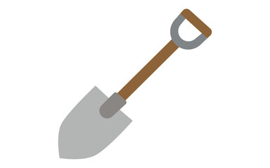 Hand Garden Shovel Vector Illustration &ndash; Simple Spade Tool Icon