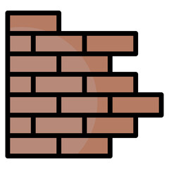 Brick Wall  Icon Element For Design