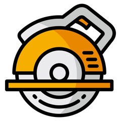Circular Saw  Icon Element For Design