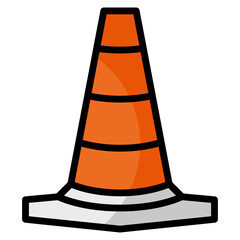 Traffic Cone  Icon Element For Design