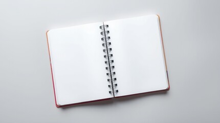 open notebook with blank pages