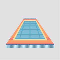 Geometric rug illustration on a neutral background for various design projects