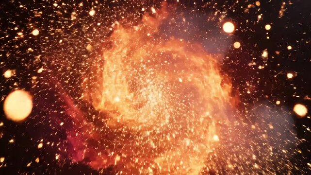 Spiral of Fire and Sparks