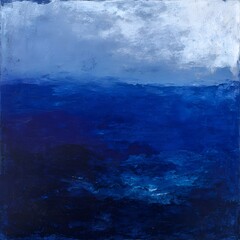 Deep indigo abstract ocean texture painterly background