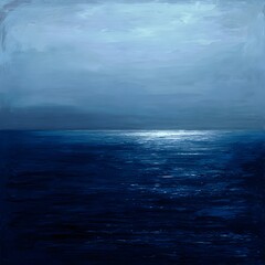 Deep indigo abstract ocean texture painterly background