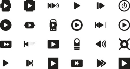 play buttons and media controls icons