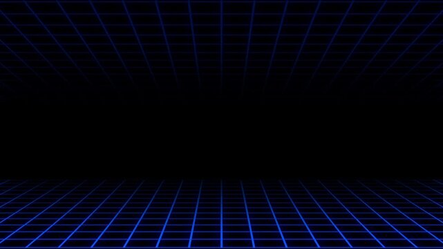 3d perspective grid lines loop animation retro background animation.