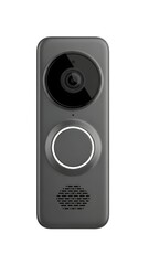 Fototapeta premium A doorbell camera captures a visitor at the entrance of a modern home