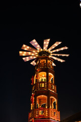 Traditional Christmas Pyramid at Paris Central Christmas Market