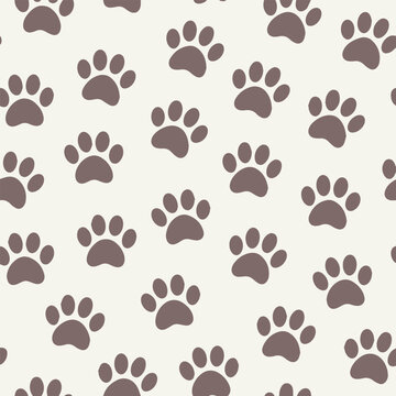 pawprint repeating pattern pet paw prints for fabric and packaging