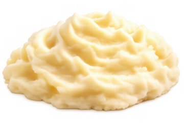 Fluffy mashed potatoes with butter and cream, serving a delicious side dish, fresh and creamy potato puree