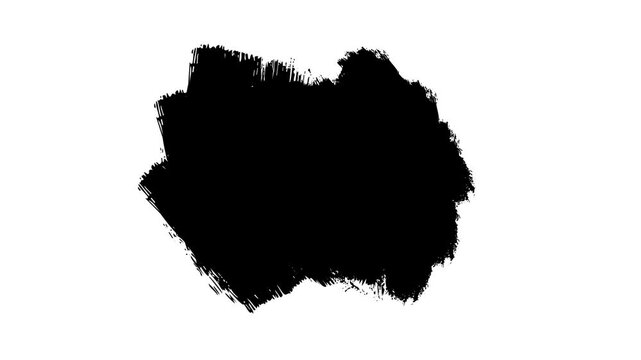 Dynamic messy black ink block animation with organic paint textures for modern cinematic film intros social media content and artistic digital project overlays.
