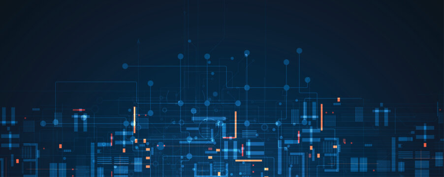 Abstract circuit technology board concept background