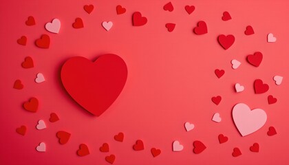 Vibrant Red Heart Celebration Scene