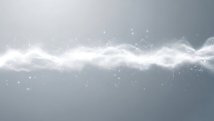 A bright light streaking across a gray background