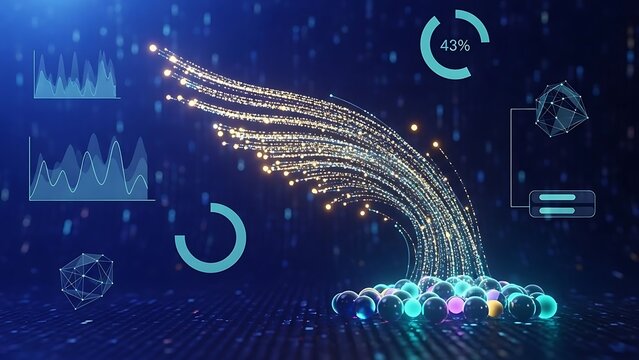 Futuristic digital wing with neon lights and cyberpunk elements - Powered by Adobe