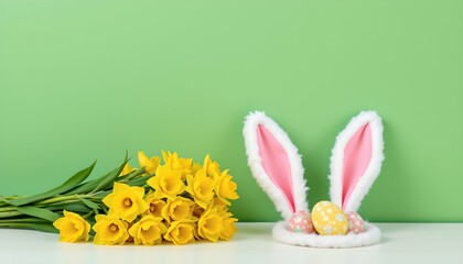 Springtime Easter Bouquet with Bunny Ears