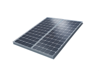 Solar panel on white background isolated on a transparent background photovoltaic renewable energy