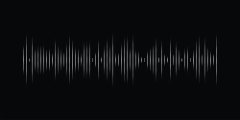 Sound wave pattern on black background