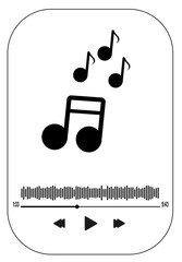 vector music background. playlist music icon vector. video playlist.