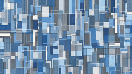 Abstract geometric pattern of blue and grey color for background