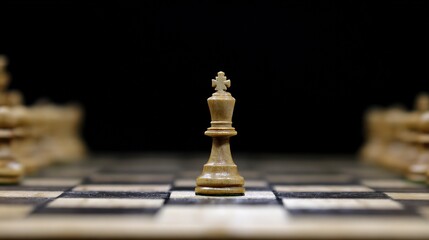 gambit. A single chess piece on a wooden board, connecting two sides in a minimalist game. tutorial guides, club newsletters, designed for tourism and weekend activity guides.