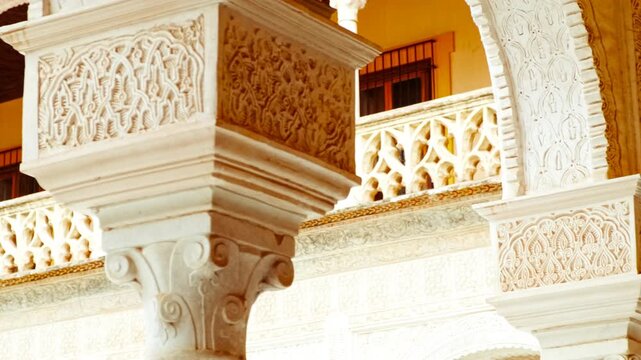 The Casa de Pilatos, Seville, Andalusia, Spain, an elegant Andalusian palace, blending Renaissance and Mudejar styles, with courtyards and gardens