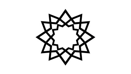 Geometric shape star design pattern.