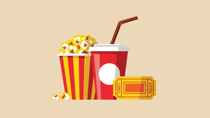 popcorn and Ticket