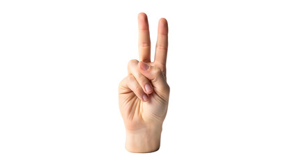 Hand Showing Peace Sign on colorful background