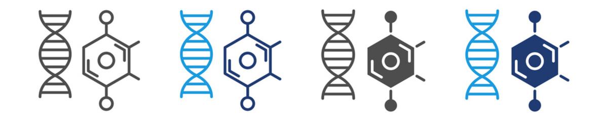 biomolecular icon sheet multiple style