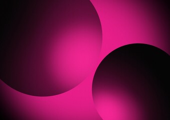Abstract pink gradient pink shapes on dark background 